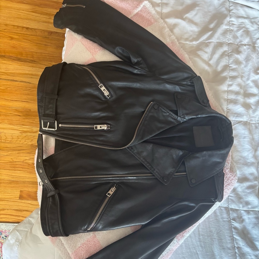 All Saints Balfern women’s leather biker jacket